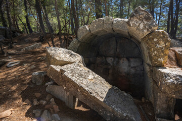 Obraz premium Kitanaura (Ancient Greek: Κιτάναυρα) (or Kithanaura) was an ancient city in Lycia. Its ruins are located near Saraycik, a small village in the Kumluca district of Antalya Province, Turkey.