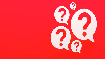 Speech Bubble with Question Mark and Copy Space