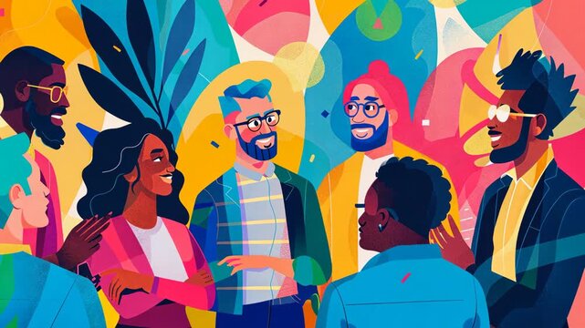 vector illustration of an abstract background with people