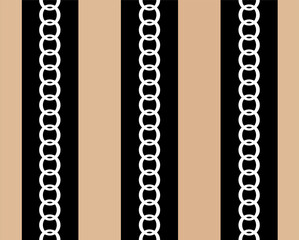 Seamless abstract geometric chain pattern. Vector Illustration.