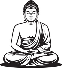Meditating Buddha Silhouette