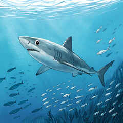 Obraz premium shark in the sea