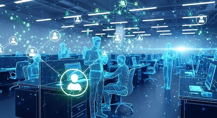 boardroom, meeting, business, team, collaboration, people, hologram, digital, technology, future, virtual, augmented, reality, network, connection, data, information, strategy, planning, discussion, p