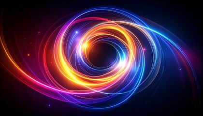 Abstract swirl of vibrant light