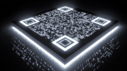 Futuristic QR Code Background