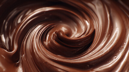 Swirling Melted Chocolate