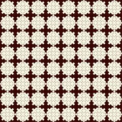 Ancient seamless pattern. Oriental tracery window ornament. Arabesque mosaic surface print. Repeated crosses motif background. Eclectic ornamental wallpaper. Vector abstract digital paper