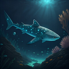 Fototapeta premium shark in the sea