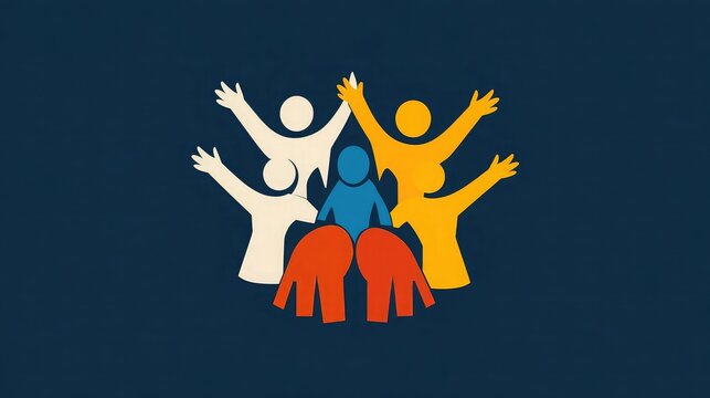 Team Icon Symbolizing Collaboration and Group Work Representing Cooperation Team Effort and Group Success for Corporate Teamwork Sports and Collaborative Business Environments