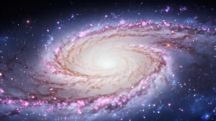 A breathtaking spiral galaxy swirling with cosmic dust and radiant starlight, revealing the universe's boundless beauty. - Powered by Adobe