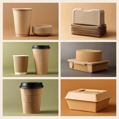 Eco-Friendly Biodegradable Food and Beverage Packaging in Minimalist Setting