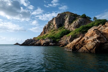 Coastal Hill Rock and Sea View