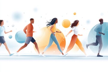 Diverse teens exploring new sports in an energetic outdoor setting filled with innovation and discovery