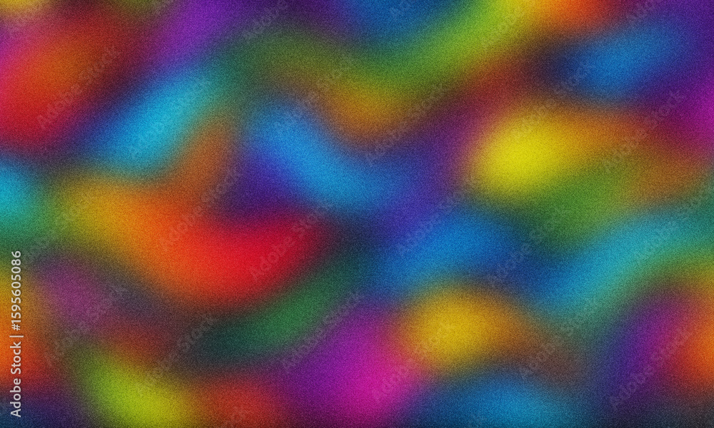 Poster photo of a vibrant and abstract background featuring a blurred spectrum of rainbow colors with a gra