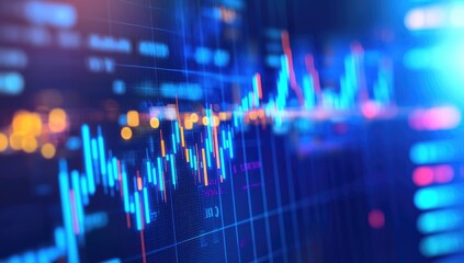 Abstract display of financial data. 