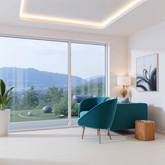 Fototapeta premium living room interior
