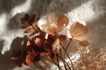 Dried Flower Arrangement in Warm Neutral Tones