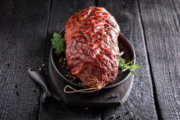 Polish cured ham made of pork meat.