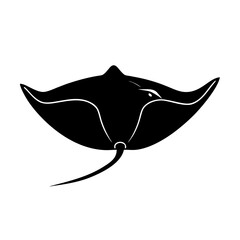 Stingray Over The Seabed Vector