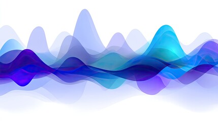 Abstract design of layered blue and purple waves.