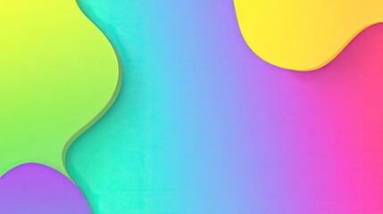 Colorful abstract design with flowing shapes.