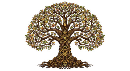 Naklejka premium Ornamental Tree of Life Graphic