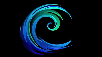 Abstract design with swirling, vibrant colors.