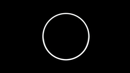 Simple white circle against a black background.