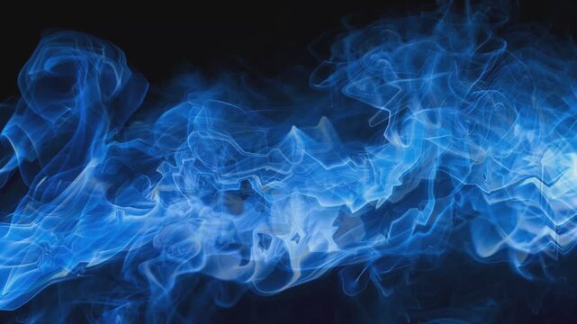 blue smoke on black