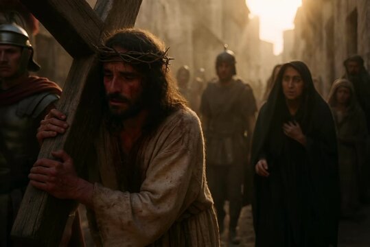 Jesus Carrying the Cross, The Passion and Journey to Calvary