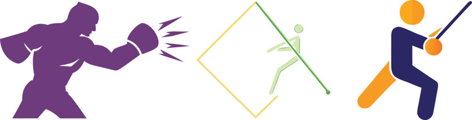 Boxing player silhouette 