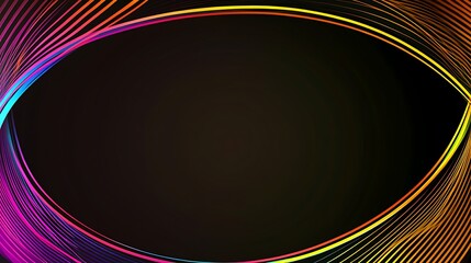 Colorful abstract oval frame