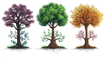 Tree Clipart Representing Nature and Environmental Beauty Symbolizing Growth Earth and Natural Resources for Eco-Friendly Campaigns Landscaping and Outdoor Products
