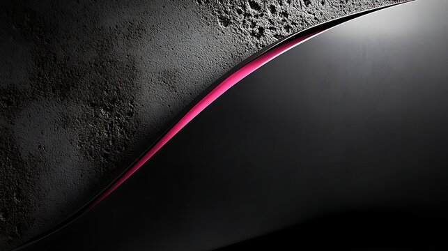 Dark, modern design with pink accent