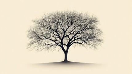 Tree Drawing with Branches and Natural Beauty Representing Growth Life and Environmental Awareness for Eco-Friendly Campaigns Landscaping and Nature-Inspired Designs