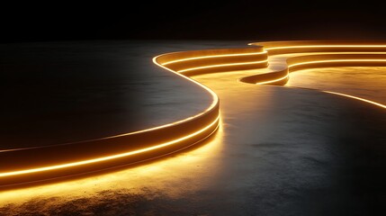 Abstract illuminated stage