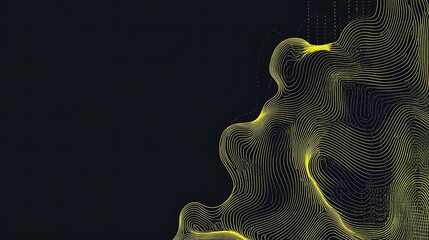 Abstract, dynamic, and luminous wave graphic