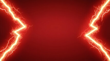 Red background with bright lightning