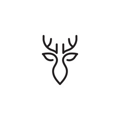 deer line abstract logo