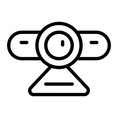 Web Cam vector line icon design