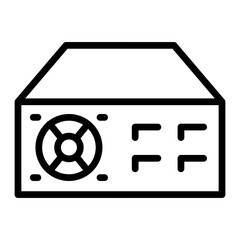 Power Supply vector line icon design