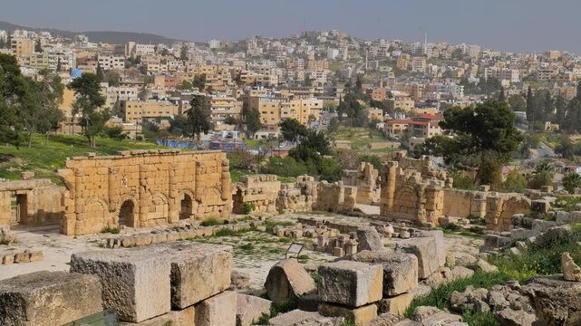 Roman ruins in Jerash, Jordan