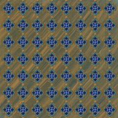Arabesque texture, drawn with pencil, with golden effects on blue bases.