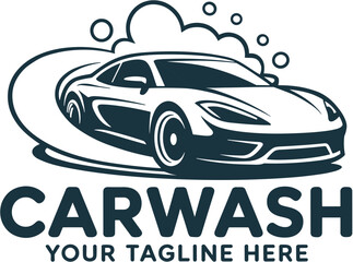 Fototapeta premium Modern Car Wash Logo Design