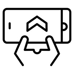 Augmented Reality  vector line icon design