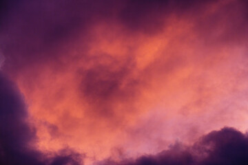 Dramatic sky view during sunset at Kinabalu Sabah