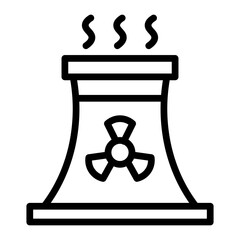 Nuclear Reactors vector line icon design