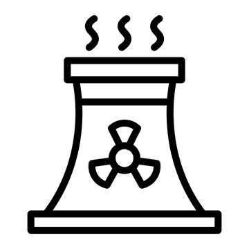Nuclear Reactors vector line icon design