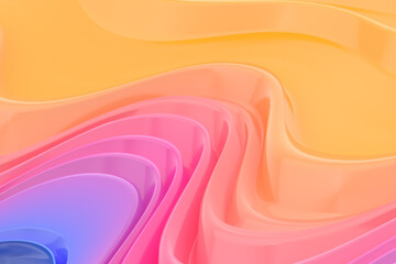 Wavy 3D Gradient Backgrounds – Soft Abstract Pastel Surfaces with Fluid Stripes, Glossy Texture, and Elegant Flow for Digital Art, Branding & Modern Design Projects