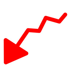 red arrow down